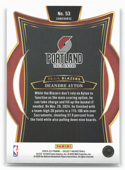 2024-25 Panini Select #53 Deandre Ayton 19558