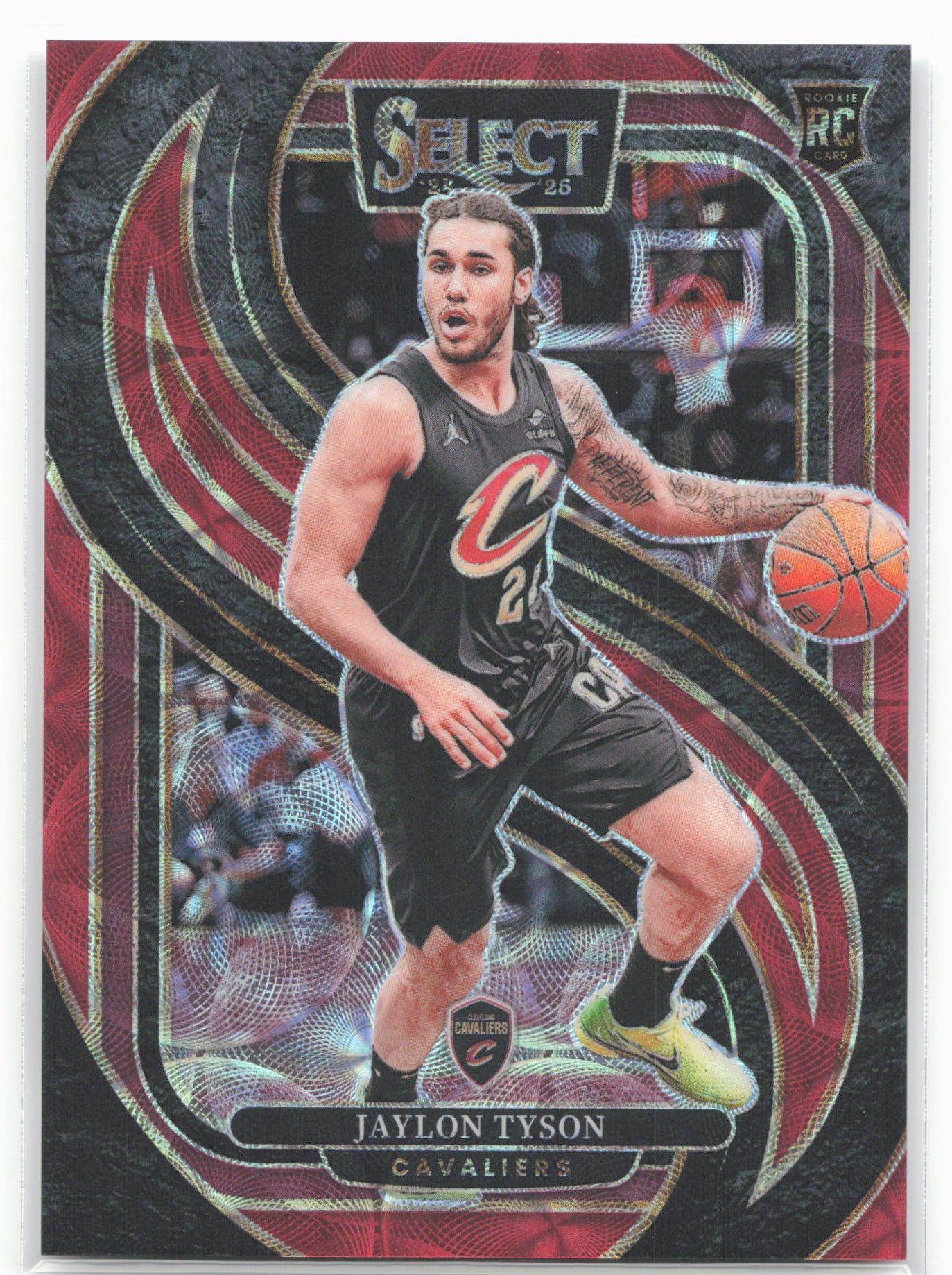2024-25 Panini Select #182 Jaylon Tyson Red Scope Prizm #/249