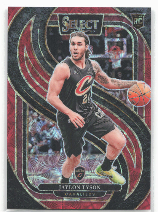2024-25 Panini Select #182 Jaylon Tyson Red Scope Prizm #/249