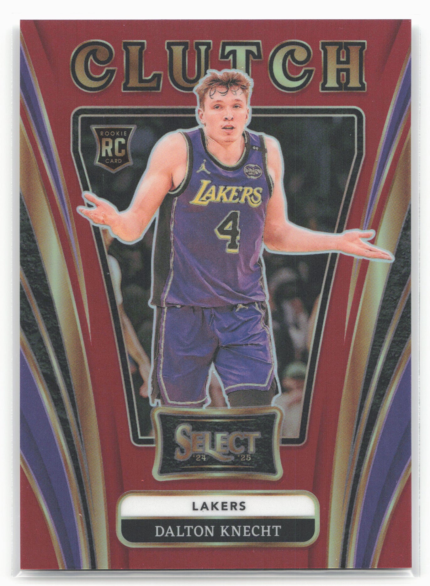 2024-25 Panini Select #2 Dalton Knecht Clutch Red Prizms #/99