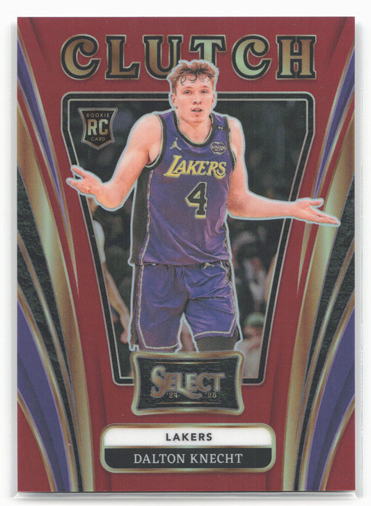 2024-25 Panini Select #2 Dalton Knecht Clutch Red Prizms #/99