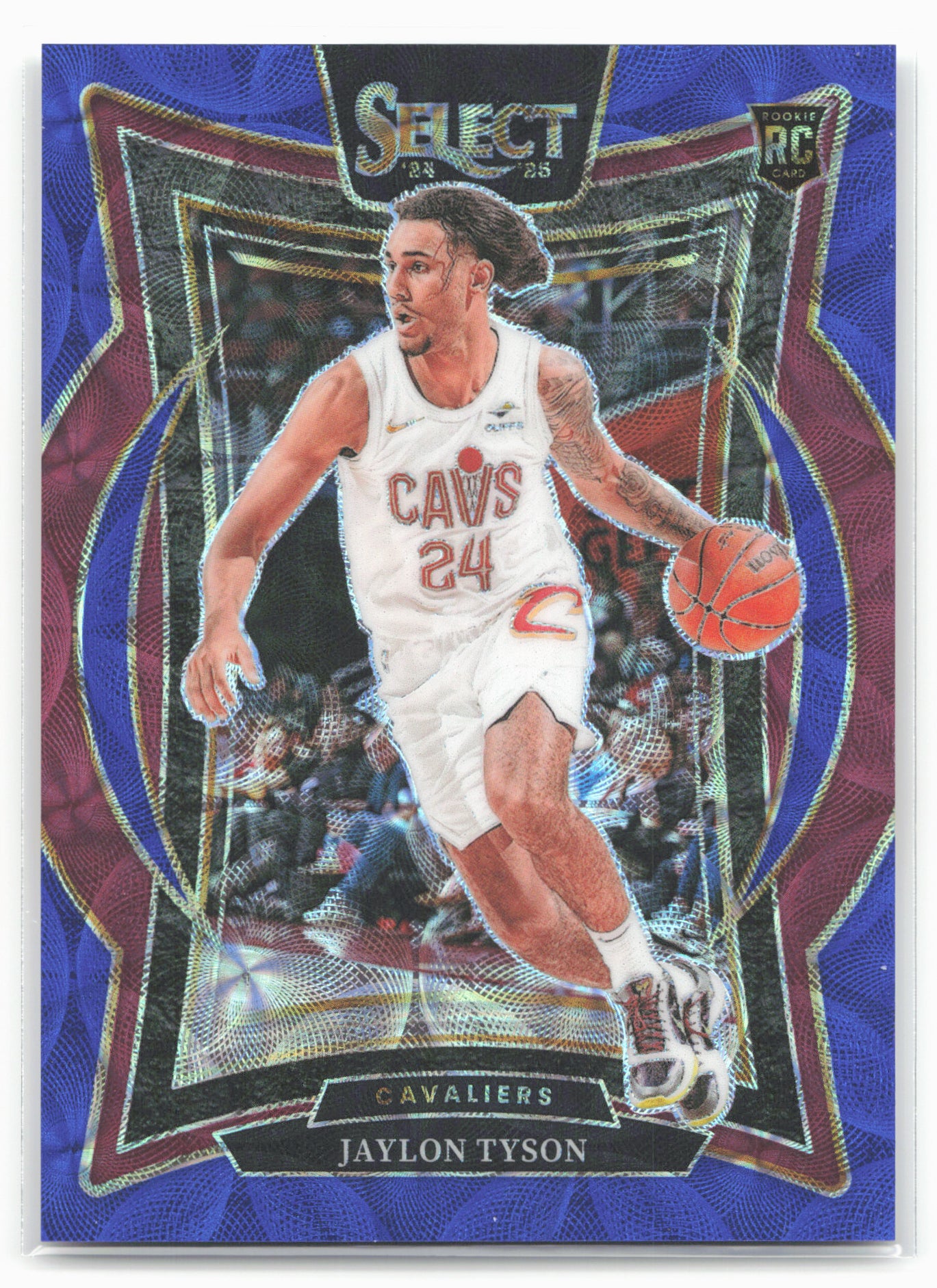 2024-25 Panini Select #77 Jaylon Tyson Blue Scope Prizm #/249