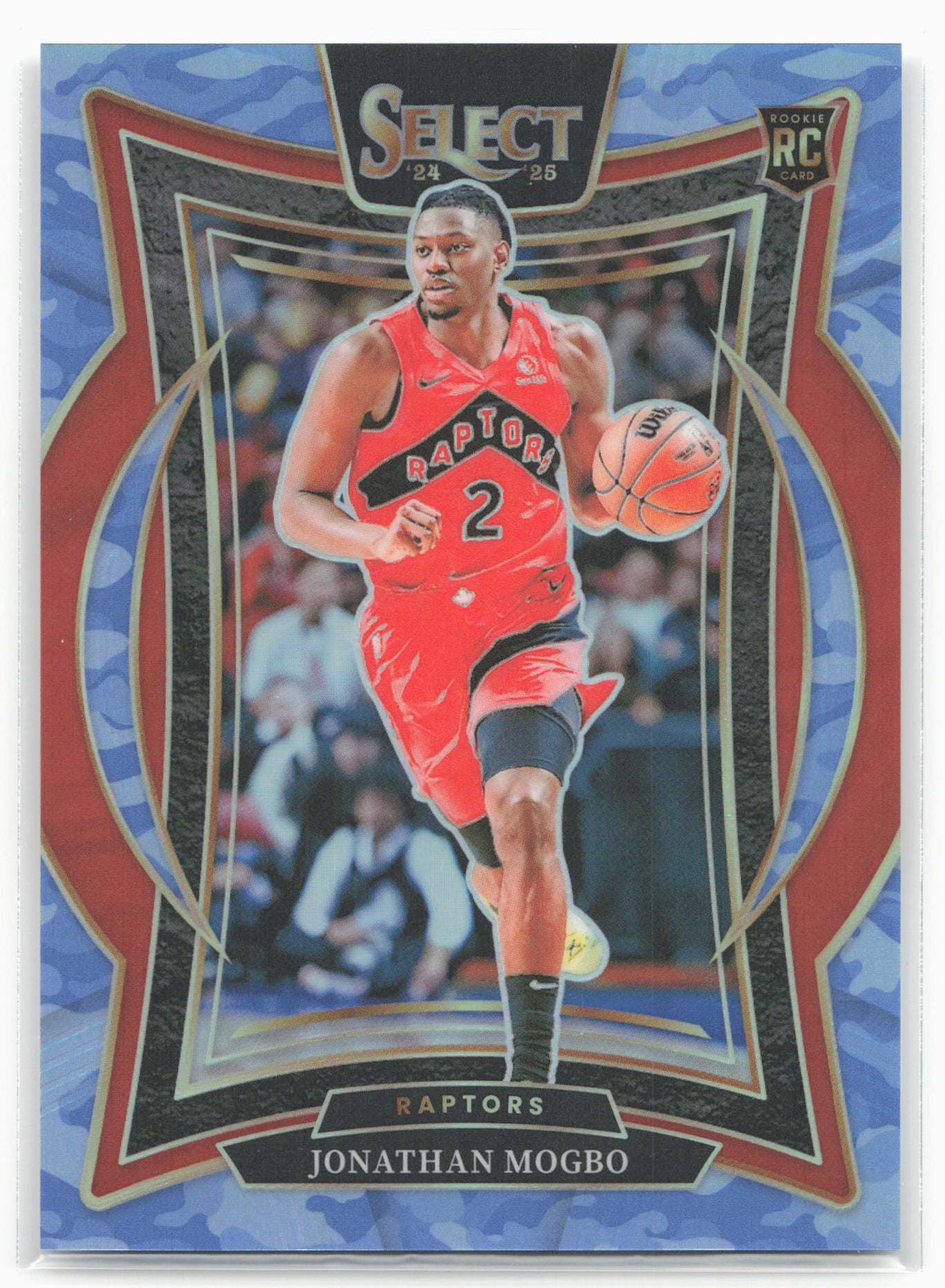2024-25 Panini Select #87 Jonathan Mogbo Blue Camo Prizm #/99
