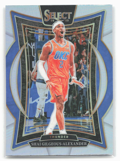 2024-25 Panini Select #36 Shai Gilgeous-Alexander Silver Prizm