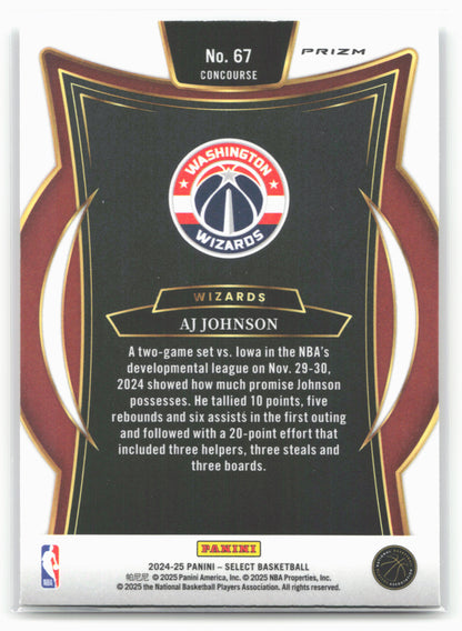 2024-25 Panini Select #67 AJ Johnson Scope Prizm