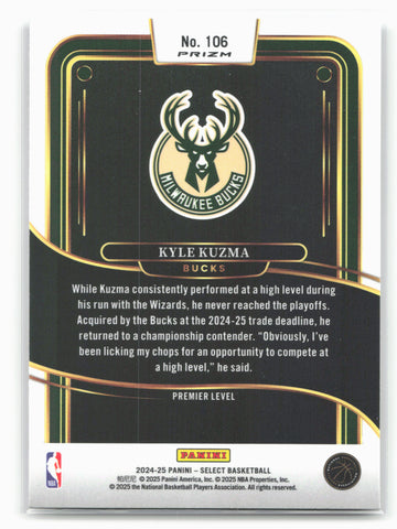 
2024-25 Panini Select #106 Kyle Kuzma Silver Prizm