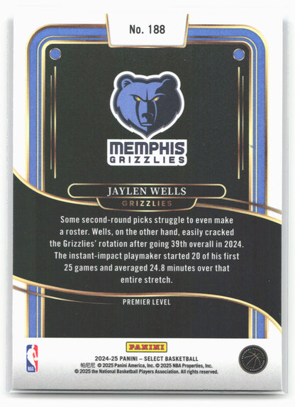2024-25 Panini Select #188 Jaylen Wells Blue (Retail)