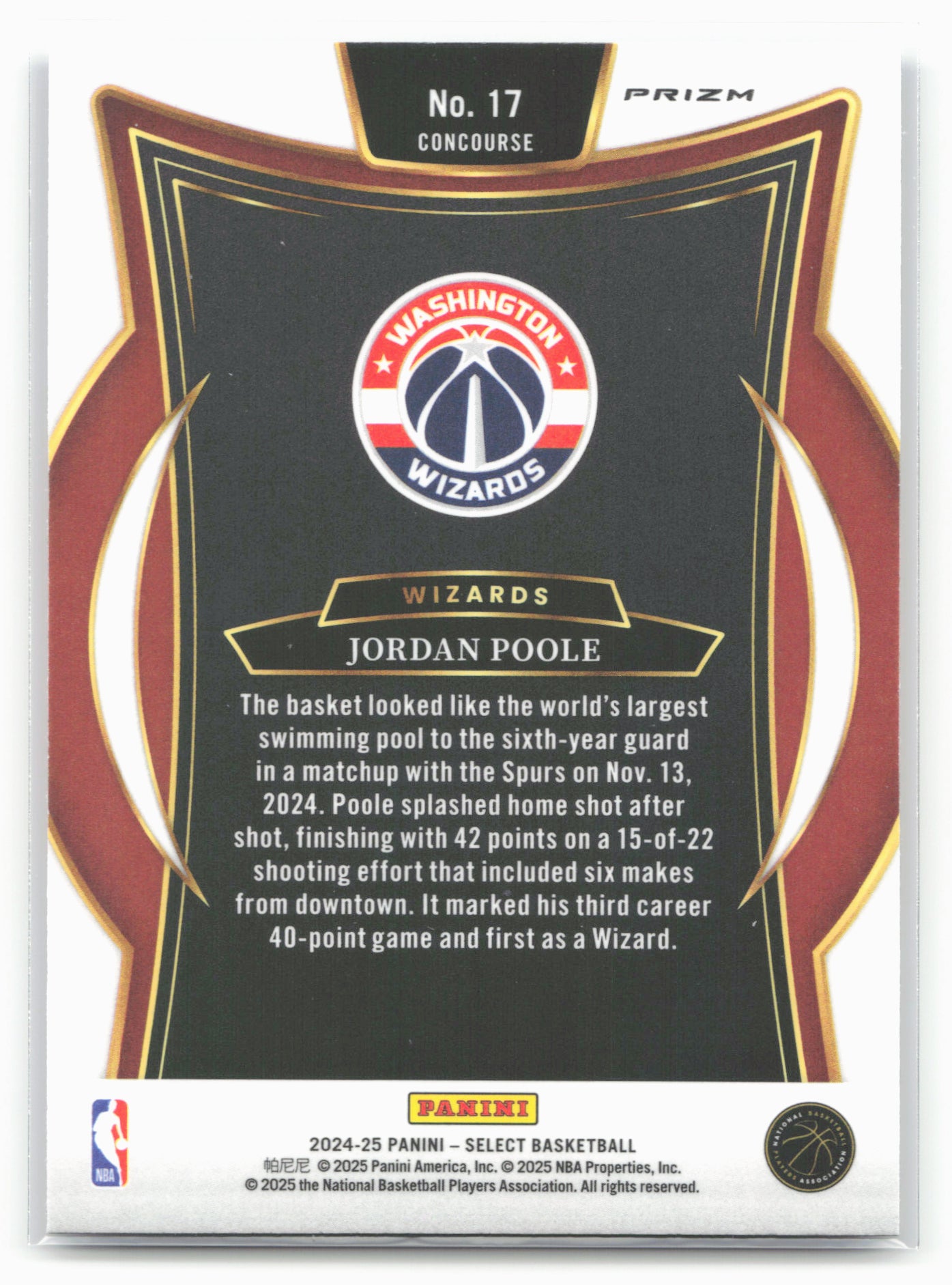 2024-25 Panini Select #17 Jordan Poole Blue (Retail)