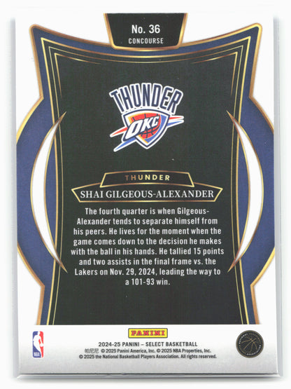 2024-25 Panini Select #36 Shai Gilgeous-Alexander Blue (Retail)
