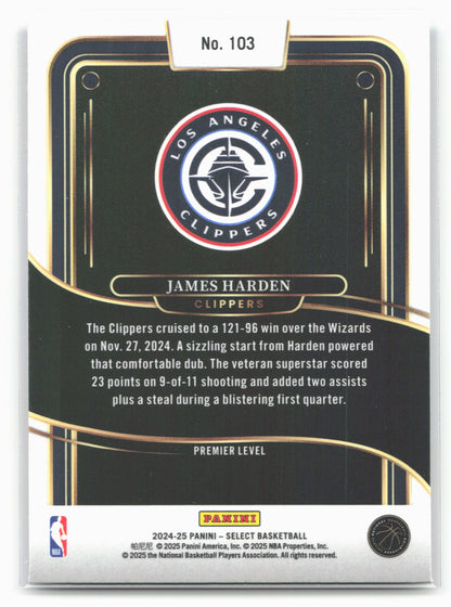 2024-25 Panini Select #103 James Harden Blue (Retail)