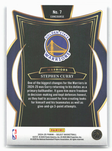 
2024-25 Panini Select #7 Stephen Curry