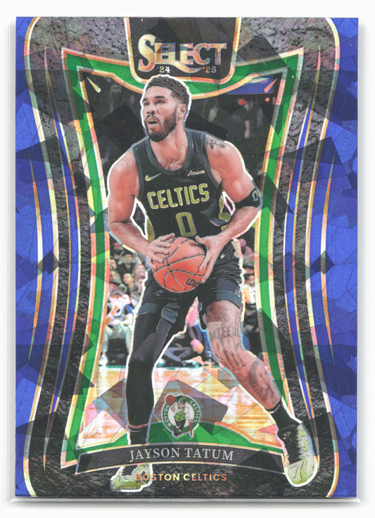 2024-25 Panini Select #307 Jayson Tatum Blue Cracked Ice Prizm 19630