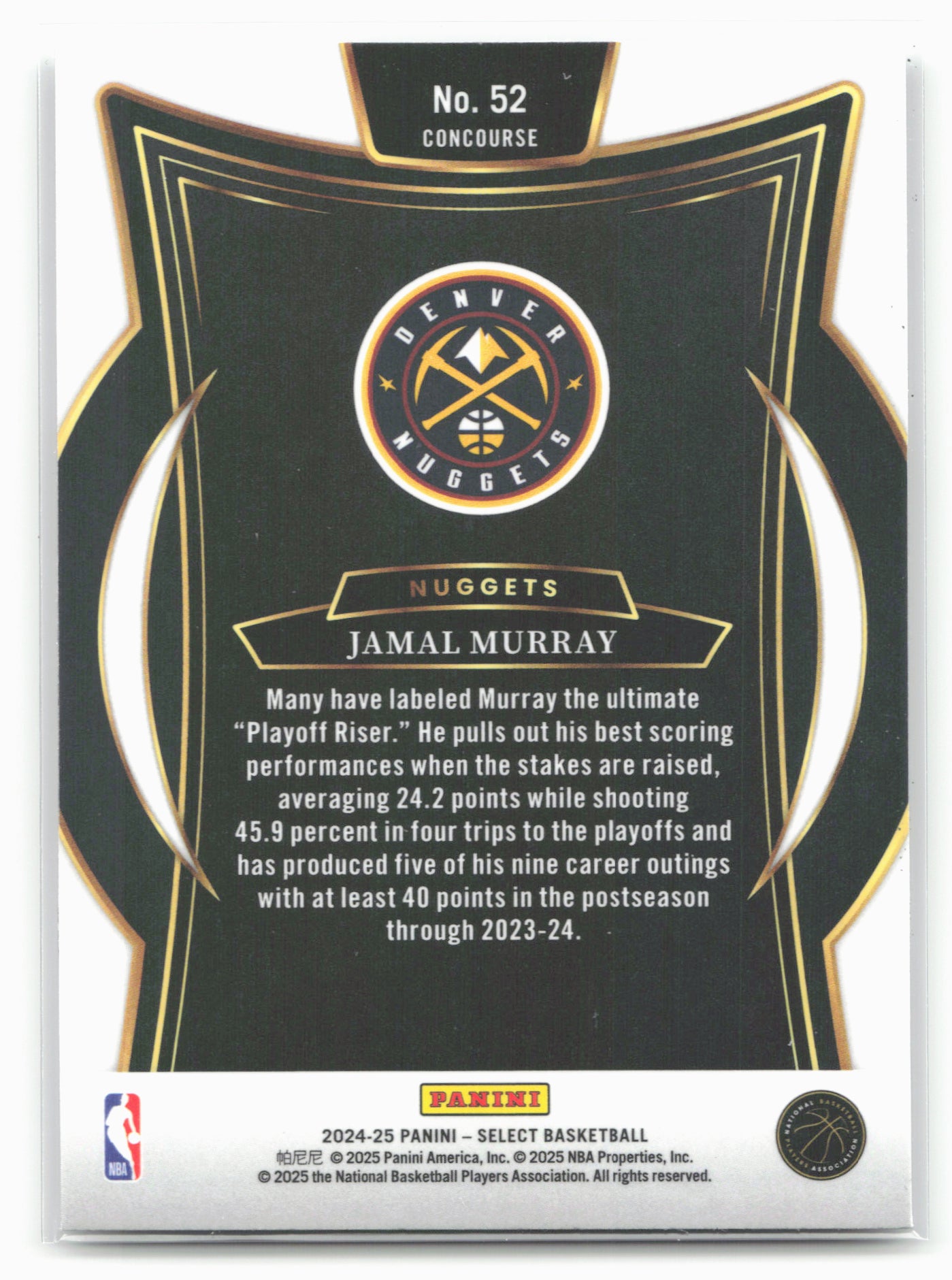 2024-25 Panini Select #52 Jamal Murray 19631
