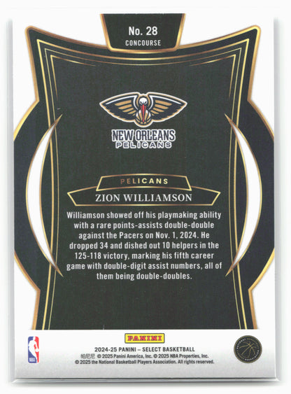 2024-25 Panini Select #28 Zion Williamson 19632