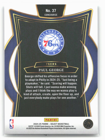 
2024-25 Panini Select #37 Paul George 19634
