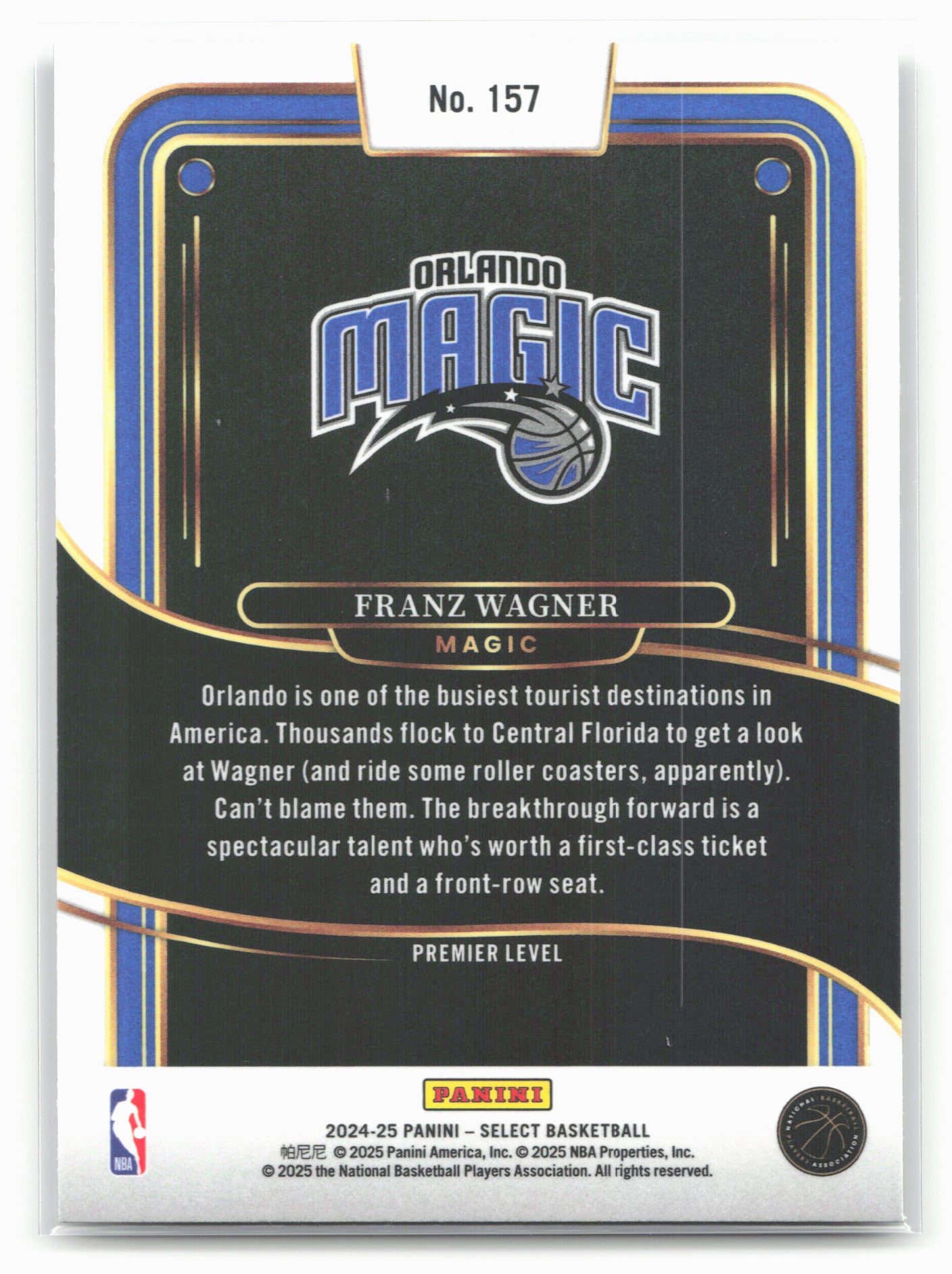 2024-25 Panini Select #157 Franz Wagner 19636