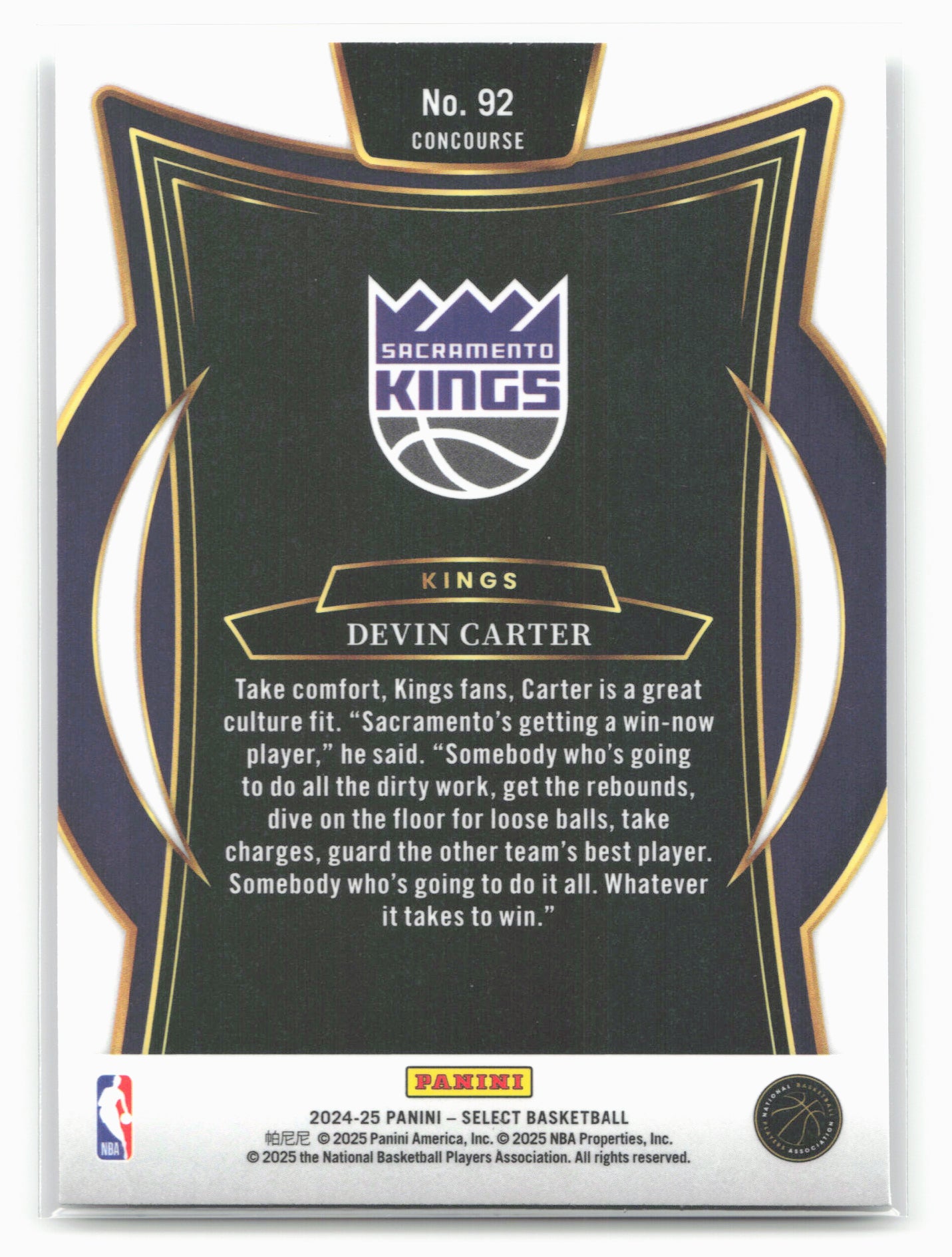 2024-25 Panini Select #92 Devin Carter 19641