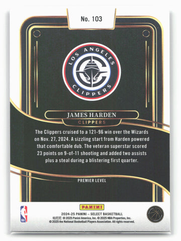 
2024-25 Panini Select #103 James Harden 19649
