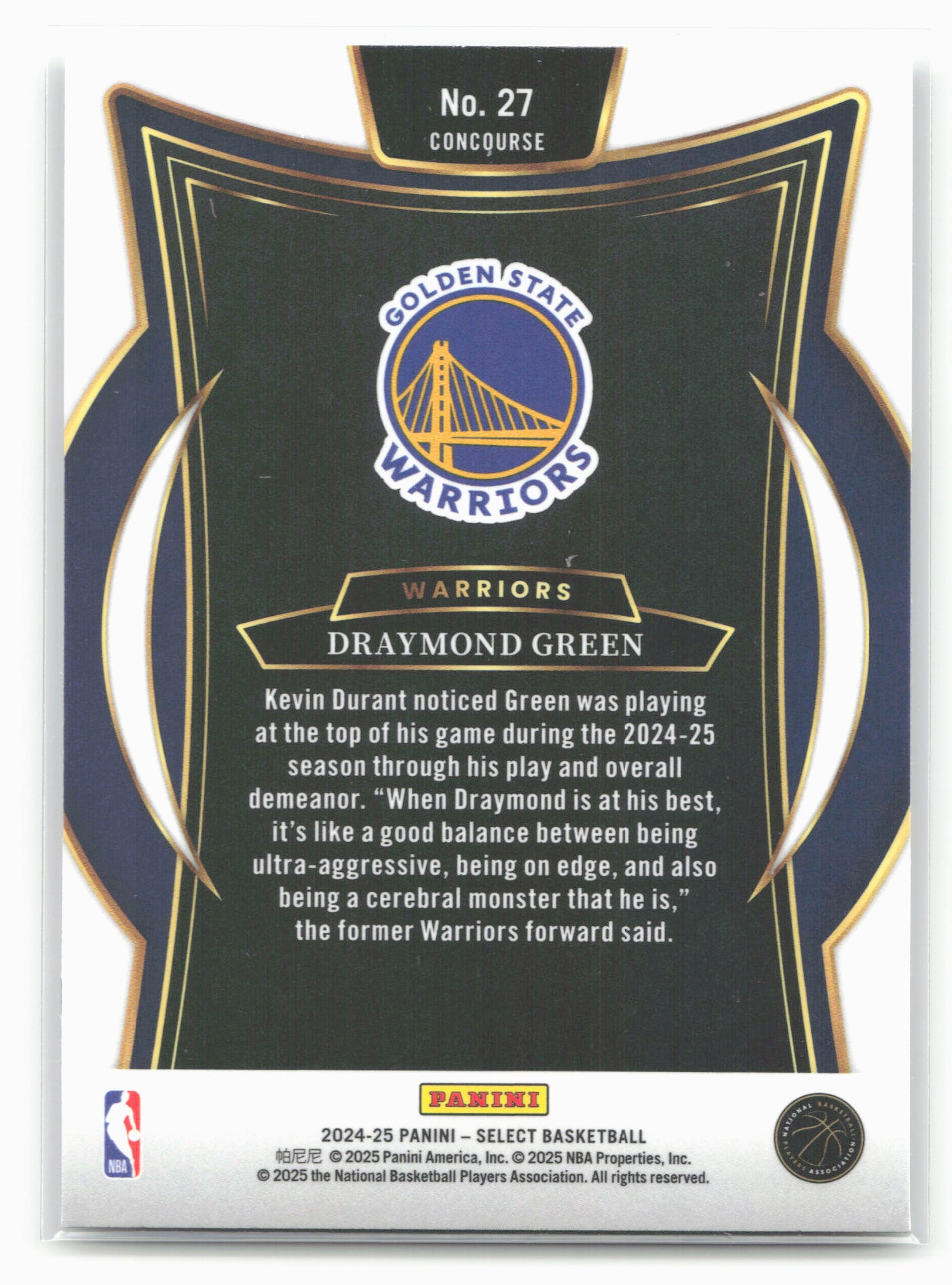 2024-25 Panini Select #27 Draymond Green 19654