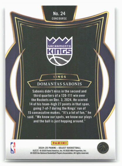 2024-25 Panini Select #24 Domantas Sabonis 19658