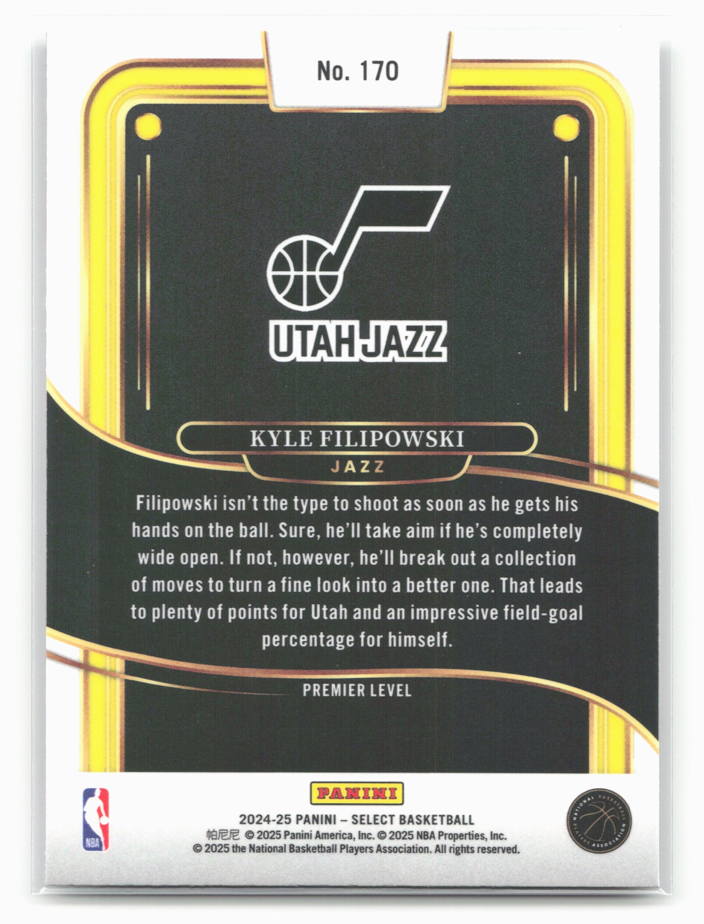 2024-25 Panini Select #170 Kyle Filipowski 19660