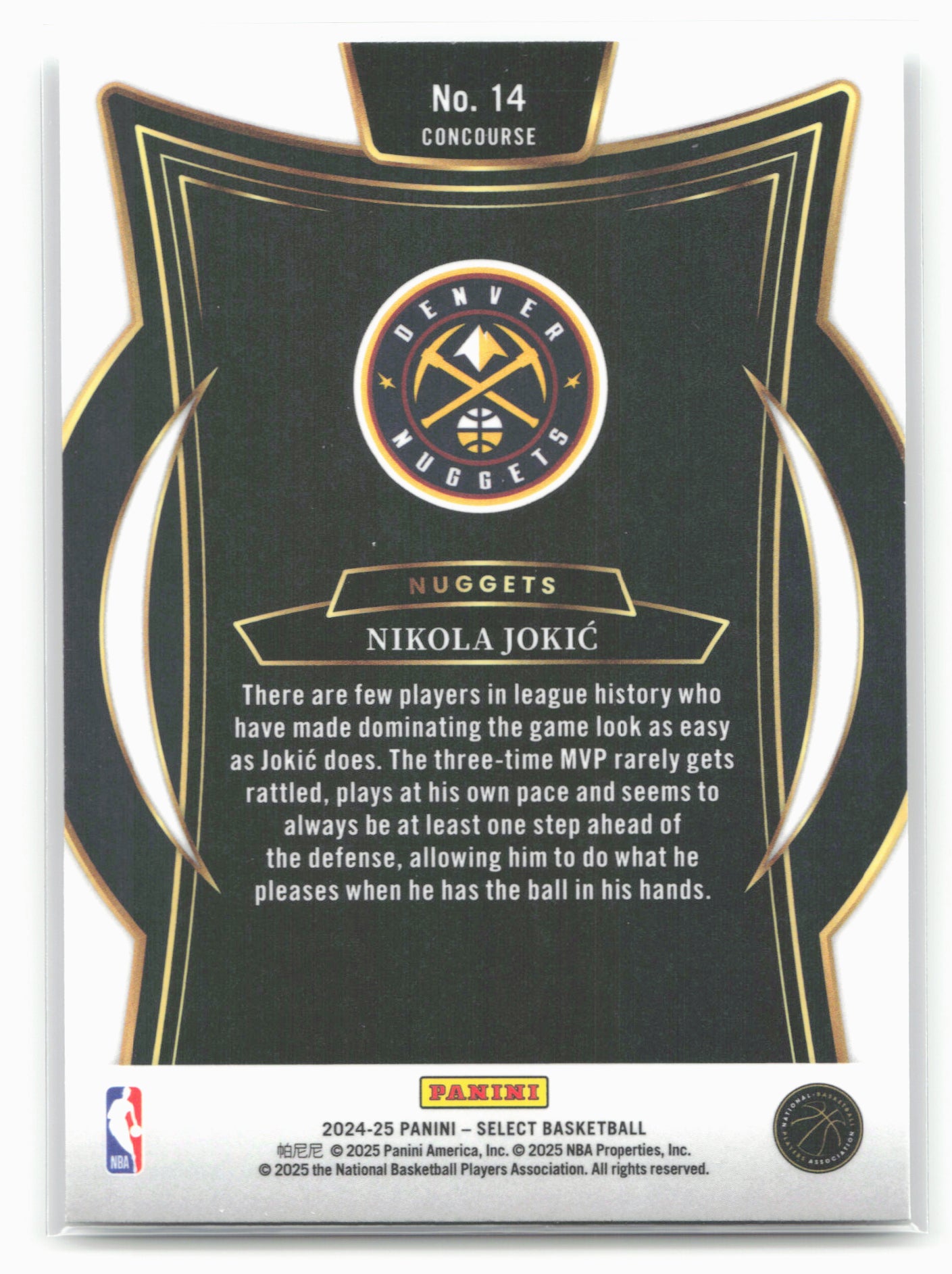 2024-25 Panini Select #14 Nikola Jokic 19661