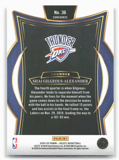 2024-25 Panini Select #36 Shai Gilgeous-Alexander 19666