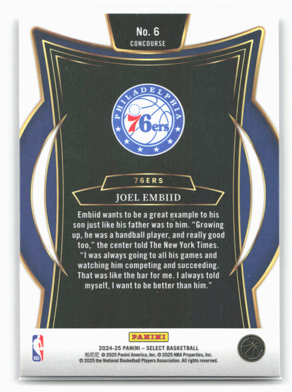 2024-25 Panini Select #6 Joel Embiid 19668