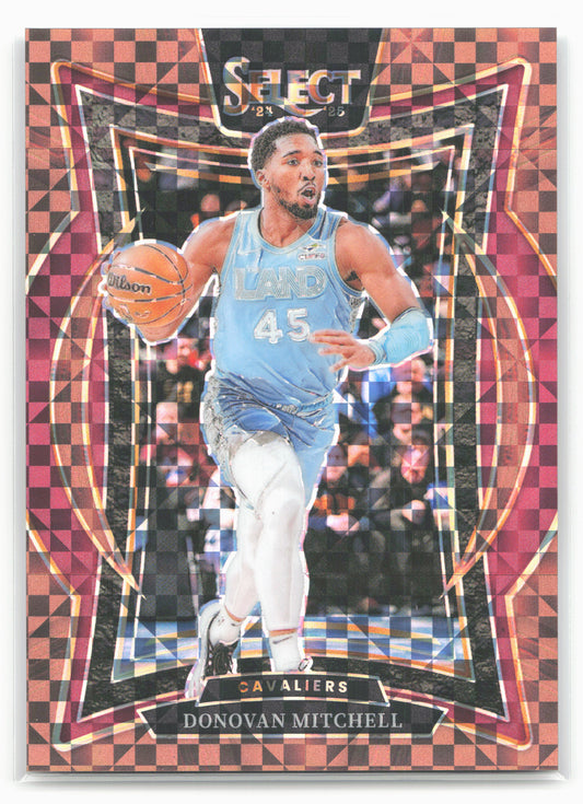 2024-25 Panini Select #21 Donovan Mitchell Bronze Checker Prizm #/49