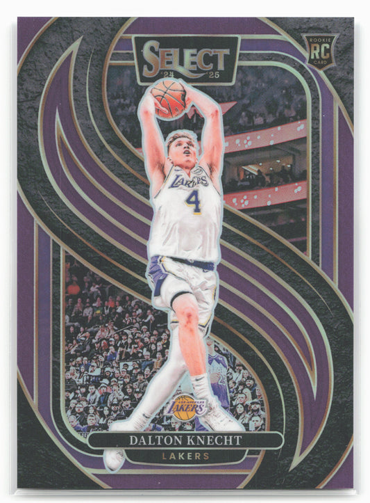 2024-25 Panini Select #186 Dalton Knecht Purple Prizm #/99