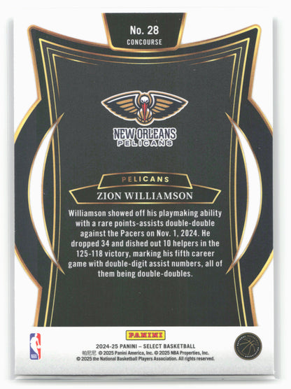 2024-25 Panini Select #28 Zion Williamson 19682