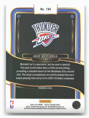 
2024-25 Panini Select #194 Ajay Mitchell 19684