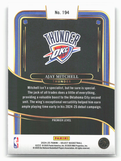 2024-25 Panini Select #194 Ajay Mitchell 19684