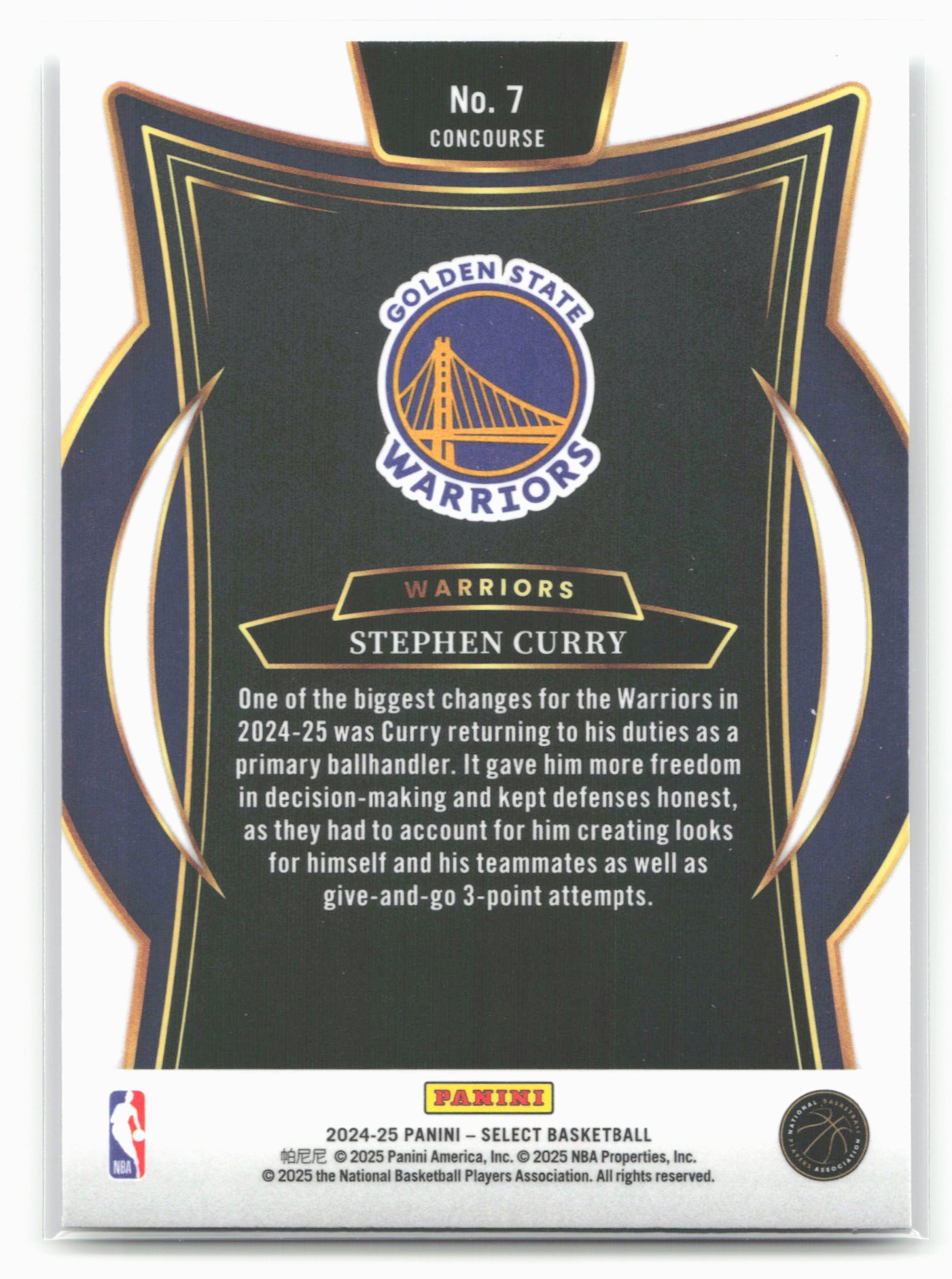 2024-25 Panini Select #7 Stephen Curry 19685