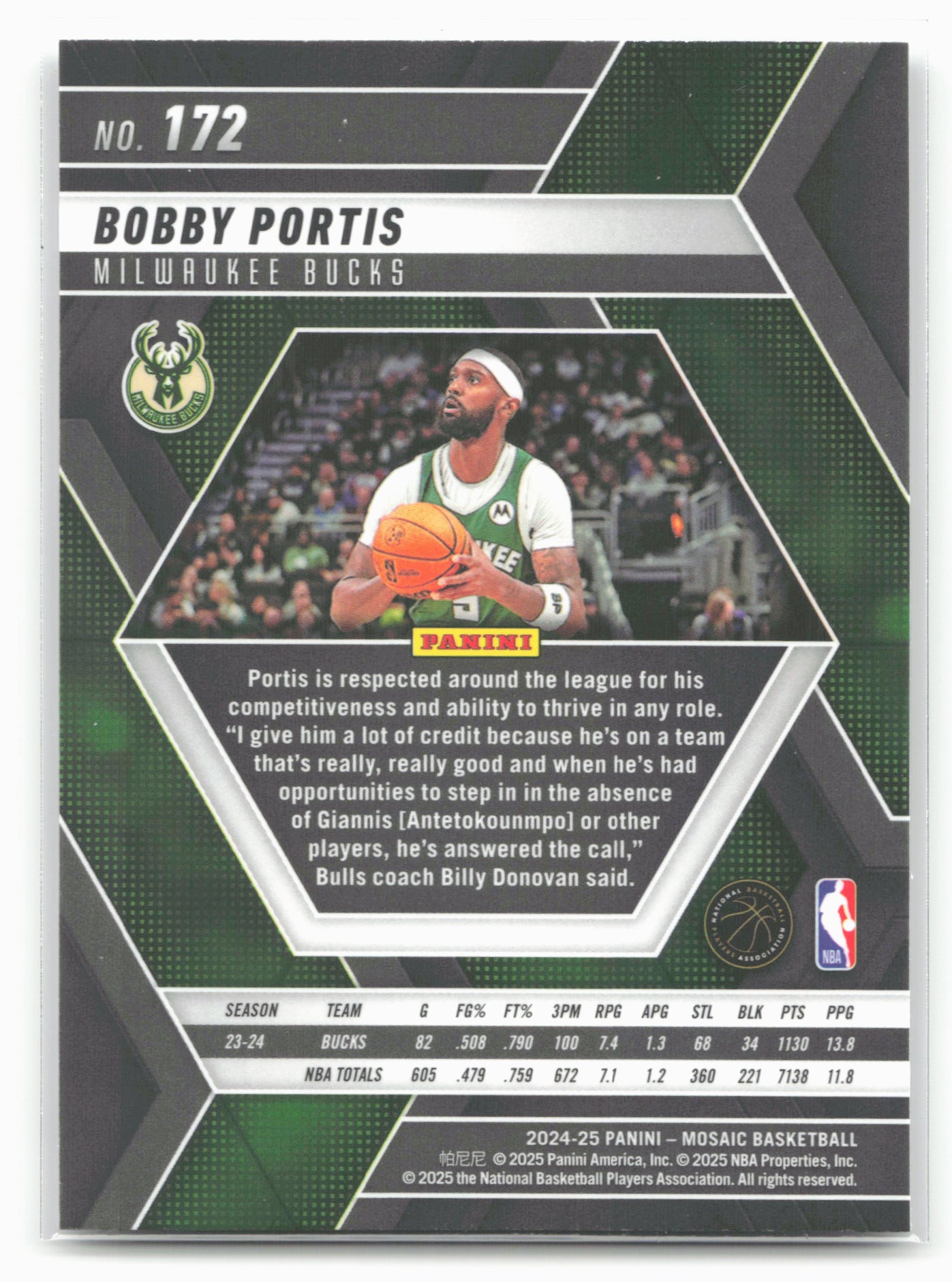 2024-25 Panini Mosaic #172 Bobby Portis
