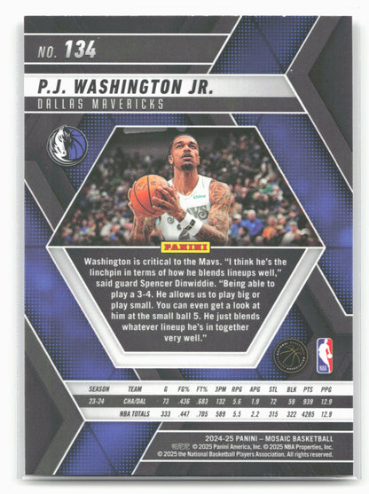 2024-25 Panini Mosaic #134 P.J. Washington Jr.