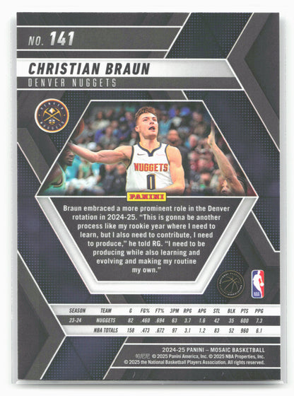 2024-25 Panini Mosaic #141 Christian Braun