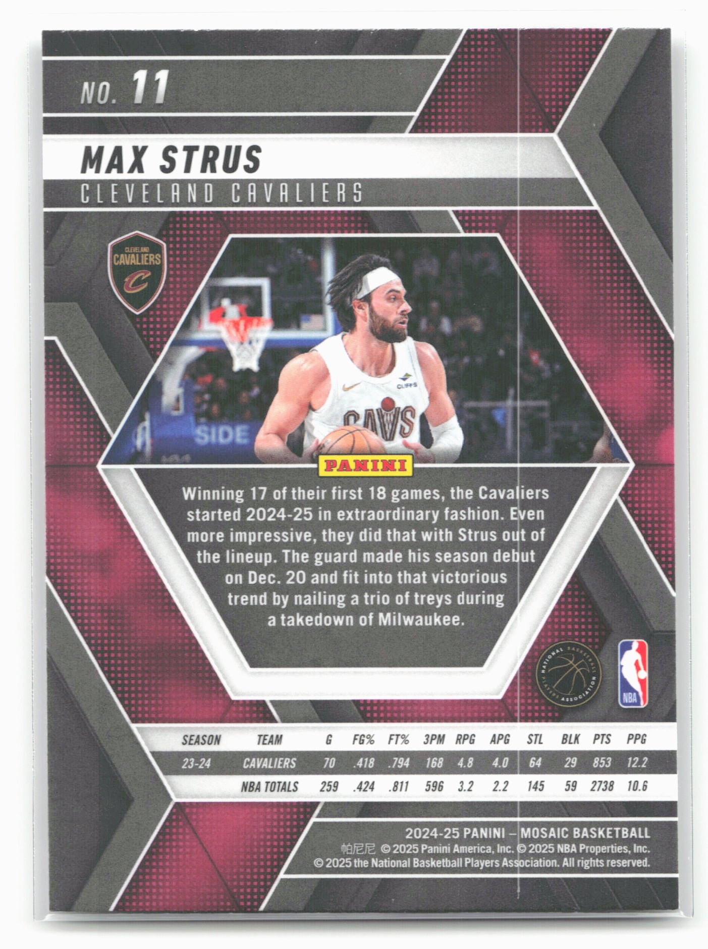 2024-25 Panini Mosaic #11 Max Strus