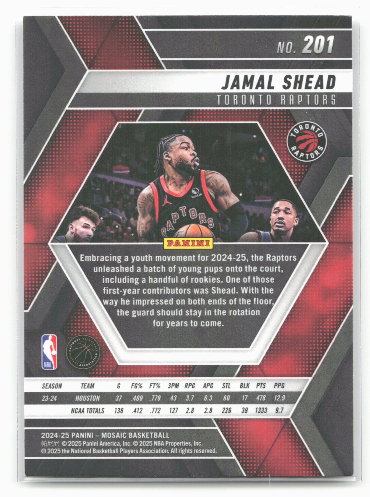 2024-25 Panini Mosaic #201 Jamal Shead