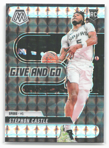 2024-25 Panini Mosaic #6 Stephon Castle Give and Go Mosaic