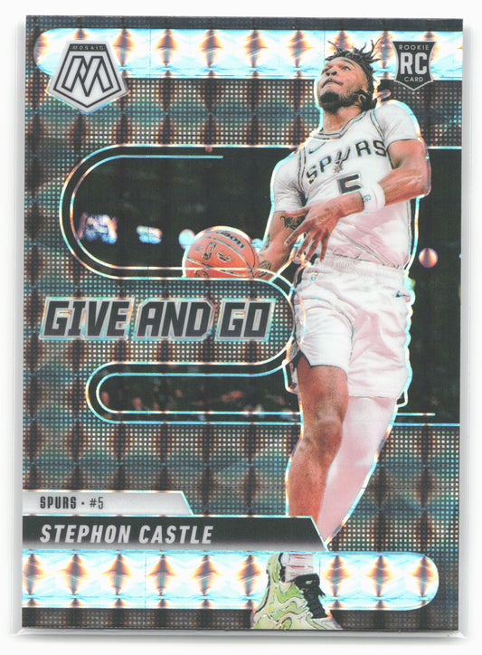 2024-25 Panini Mosaic #6 Stephon Castle Give and Go Mosaic