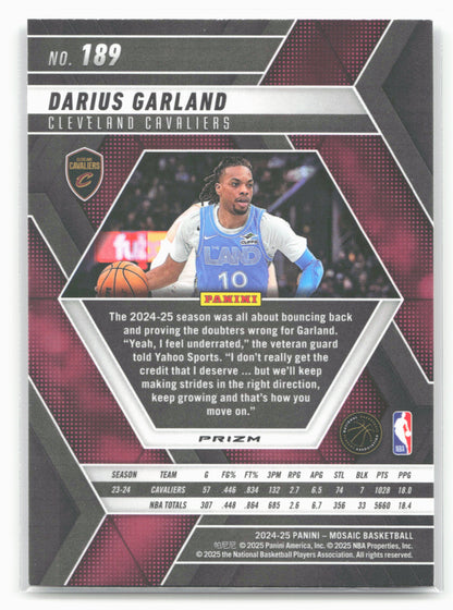 2024-25 Panini Mosaic #189 Darius Garland Silver