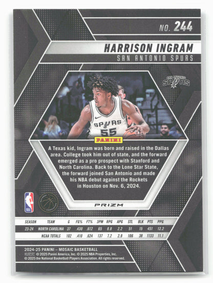2024-25 Panini Mosaic #244 Harrison Ingram Base Mosaic