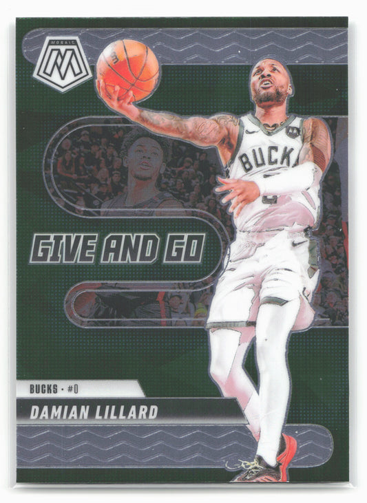 2024-25 Panini Mosaic #14 Damian Lillard Give and Go
