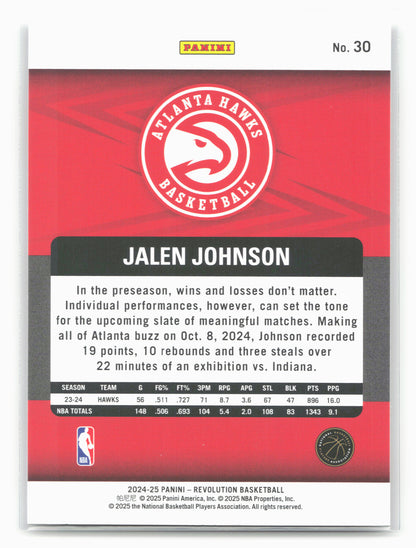 2024-25 Panini Revolution #30 Jalen Johnson 19728