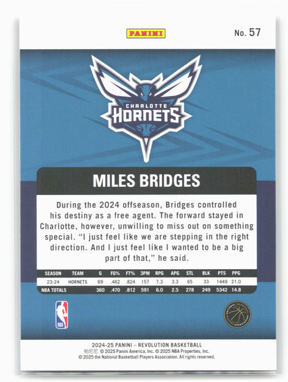 2024-25 Panini Revolution #57 Miles Bridges 19733