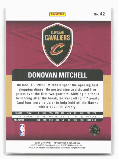 2024-25 Panini Revolution #42 Donovan Mitchell 19740