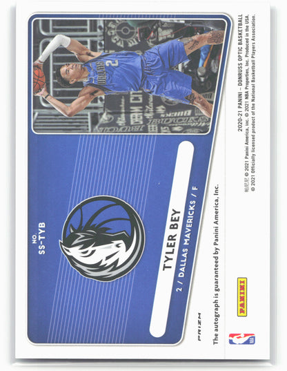 2020-21 Donruss Optic #SS-TYB Tyler Bey Signature Series