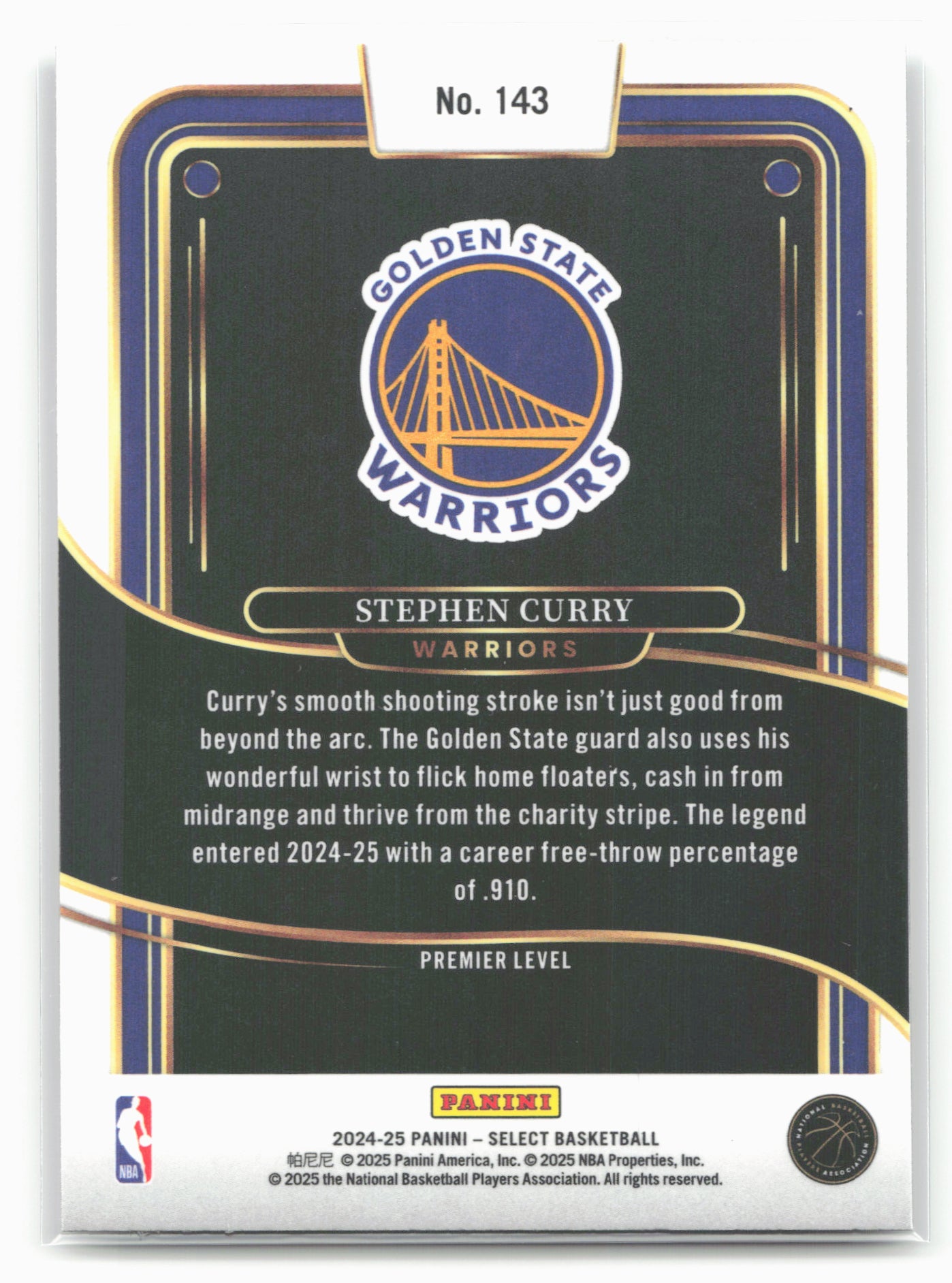 2024-25 Panini Select #143 Stephen Curry 19746