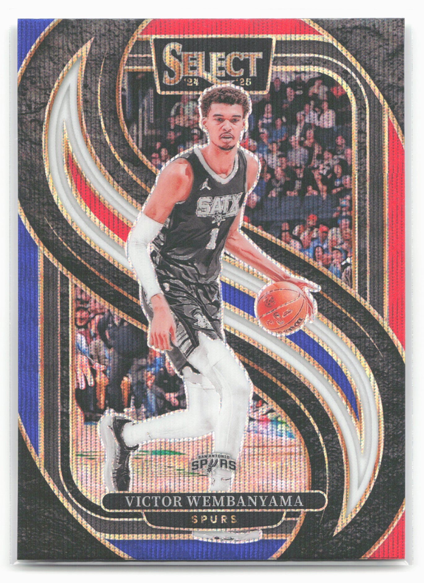 2024-25 Panini Select #102 Victor Wembanyama Tri-Color Prizm